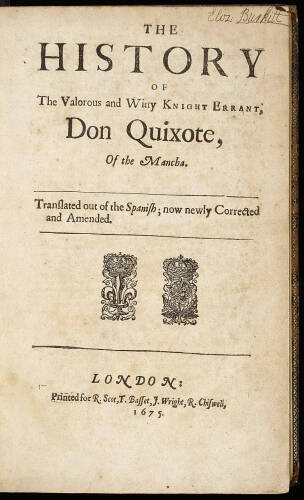 The History Of The Valorous And Witty Knight Errant, Don Quixote, Of ...