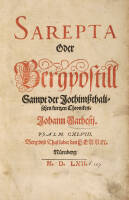 Sarepta oder Bergpostil, Sampt der Jochimssthalischen kurtzen Chroniken
