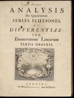 Analysis per Quantitatum Series, Fluxiones, ac Differentias: Cum Enumeratione Lineaerum Tertii Ordinis