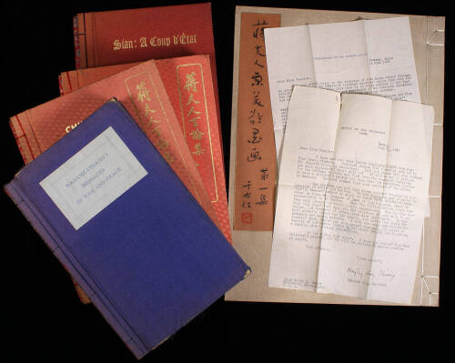 Collection 5 books by Mme. Chiang Kai-shek inscribed to Miss Hetty Wheeler, plus 6 Typed Letters Signed from Mme. Chiang Kai-shek to Wheeler, & two letters from her secretary