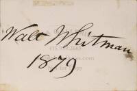 Autograph, dated 1879