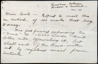 Autograph Letter from Jack London to Charmian Kittredge signed "Your Own Man"