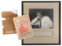 3 Items From the Collection of Hobart Bosworth, Including Jack London Autograph Manuscript