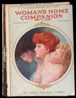 Lot of 4 issues of Woman's Home Companion containing articles or stories by Jack London, plus a page from another issue & 3 from Harper's Weekly