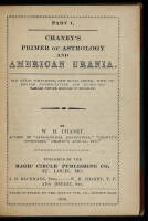 Chaney's Primer of Astrology and American Urania: Old Rules Simplified, New Rules Added, with Improved Nomenclature and Numerous Tables Never before Published