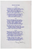 Lot of 29 Poems, Typed and (all but 5) Signed by the Author