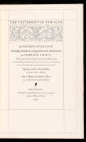 The testimony of the suns ... Including Comments, Suggestions, and Annotations by Ambrose Bierce. A Facsimile of the Original Typewritten Manuscript with the Marginal Notes by George Sterling in black ink and the comments by Ambrose Bierce in red ink. Tog