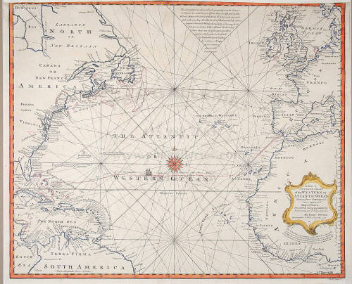 A New & Accurate Chart of the Western or Atlantic Ocean Drawn from Surveys and Most Approved Maps & Charts