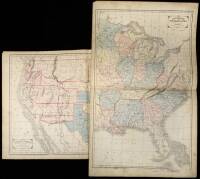 Lot of 10 map-sheets, mostly hand-colored, 5 double-page