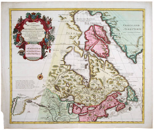 Carte du Canada ou de la Nouvelle France et des Decouvertes qui ont &eacute;t&eacute; faites Dress&eacute;e sur plusiers Observations et sur un grand nombre de Relations imprim&eacute;es ou manuscrites