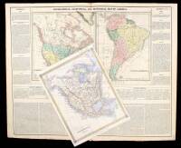 Collection of 7 hand-colored maps of North America