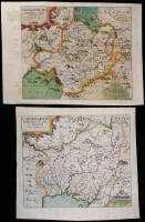 Collection of 11 maps by Saxton engraved by William Kip and others for William Camden's Britannia