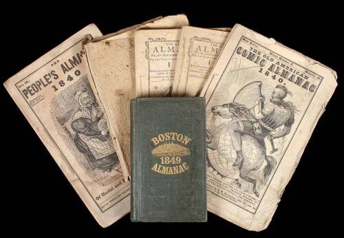 Lot of Six 19th Century Boston Almanacs