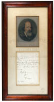 Autograph letter signed by Lord Alfred Tennyson to fellow poet Martin Tupper