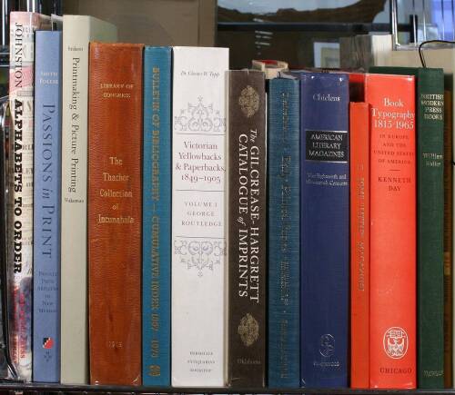 Lot of 14 volumes of Typography, Imprints, Incunabula, Printing & Magazine reference