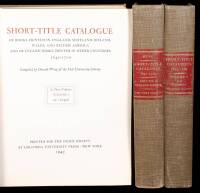 Short-Title Catalogue of Books Printed in England, Scotland, Ireland, Wales, and British America and of English Books Printed in Other Countries 1641-1700