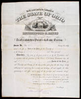 Document signed by Rutherford B. Hayes as Governor of Ohio