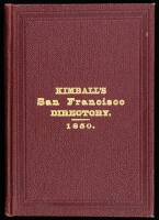 The San Francisco City Directory...September 1, 1850