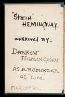 The Side of Paradise - A Hemingway family copy