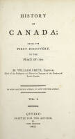 History of Canada; From its First Discovery to the Peace of 1763