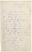 Autograph letter signed by Lewis Carroll to his publisher, Alexander Macmillan, January 8, 1872