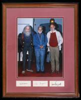 Original photograph taken at the New College of California with signatures of William Everson, Lawrence Ferlinghetti and James Broughton