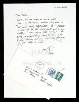 Autograph letter signed by Gary Snyder to noted San Francisco poet David Meltzer
