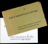 Cold Mountain Poems, 24 Poems by Han-Shan Translated by Gary Snyder