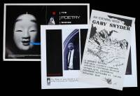 Lot of 15 advertising posters and paper items for Gary Snyder readings / lectures