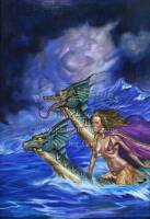 Original oil painting for the cover art of Andre Norton&rsquo;s Perilous Dreams (1978), framed
