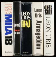 Lot of 5 titles by Leon Uris - All inscribed