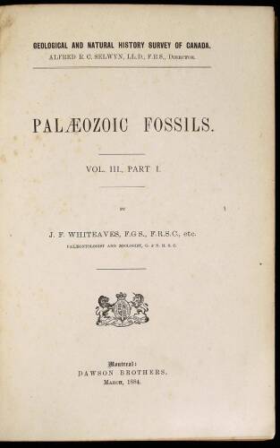 Bound volume of nine reports from the Geological and Natural History Survey of Canada
