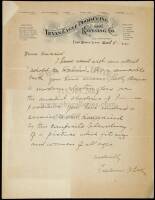 Small archive of correspondence from Frederick A. Cook