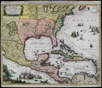 Mappa Geographica Regionem Mexicanam et Floridam Terrasque Adjacentes, ut et Anteriores Americae Insulas Cursus Itidem et Reditus Navigantium Versus Flumen Missisipi et Alias Colonias...