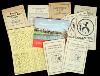 Lot of 11 golf scorecards