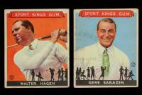 2 Goudey Sport Kings Gum cards: Walter Hagen & Gene Sarazen