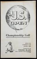 1957 U.S. Open Championship Golf, Inverness Club, Toledo, Ohio [Official Program]
