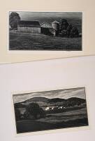 Lot of two wood engravings