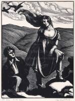 Set of 12 wood engravings by Clare Leighton for Wuthering Heights, each signed and numbered in pencil