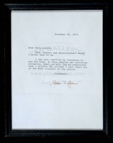 Typed Letter, signed