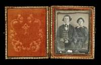 Archive of 10 daguerreotypes and 2 other portraits of Oakes Ames and members of the Ames family, plus an early genealogical tree