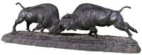 Bronze of two Buffalo