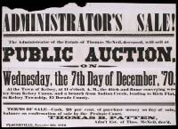 Two 19th Century Auction Notices