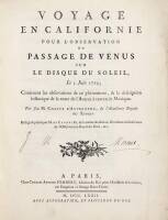 Voyage en Californie pour l'Observatinos due Passage de V&eacute;nus sur le Disque du Soleil, Le 3 Juin 1769; Contenant les observations de ce ph&eacute;nomene, & la description historique de la route de l'Auteur &agrave; travers la Mexique