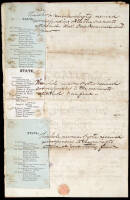 Manuscript document giving election results for the town of Sangerfield(?) in Oneida County, with Millard Fillmore a candidate for Governor