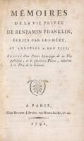 M&eacute;moires de la Vie Priv&eacute;e de Benjamin Franklin