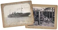 Four photographs of Hawaii, circa 1900, plus photo of the Steamship Sonoma