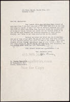 Typed letter, Signed