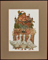 Original watercolor illustration from Mother Goose