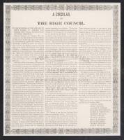 A Circular of the High Council. To the Members of the Church of Jesus Christ Op (sic) Latter-Day Saints,...